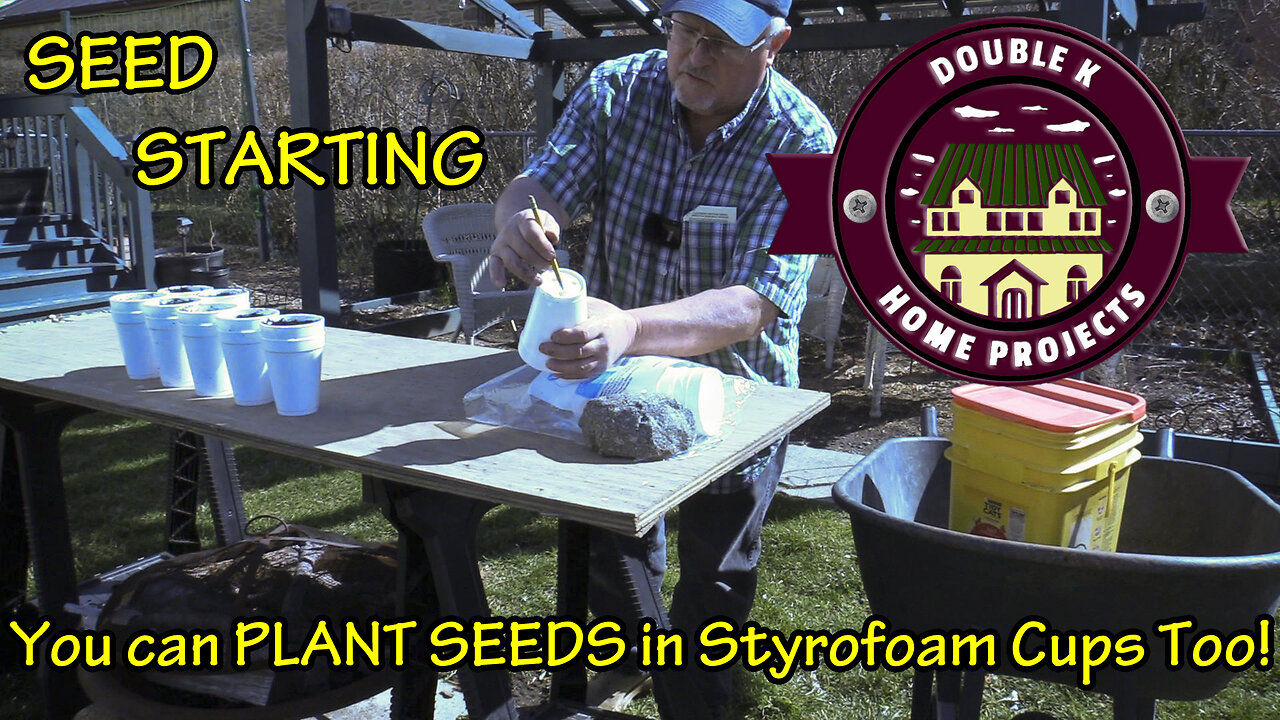 Planting Garden SEEDS: Tomato and Bell Pepper Seed Starting in Styrofoam Cups