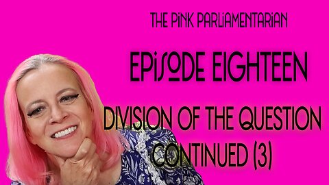 Division of the Question Cont'd (3) - The Pink Parliamentarian Ep. 18
