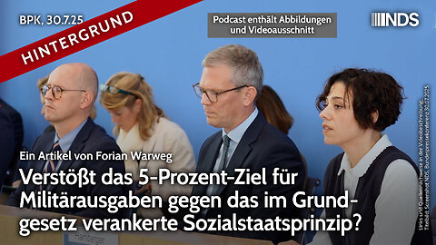 Verstößt 5%-Ziel für Militärausgaben gegen das im Grundgesetz verankerte Sozialstaatsprinzip? BPK HG