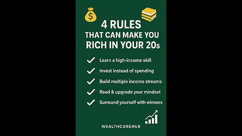 5 rule I wish I know in my 20s ( don't miss ) #wealthcorehub #follow