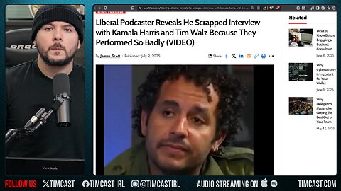 Liberal Podcast ADMITS He COVERED UP Democrat Kamala Interview To PROTECT Kamala In 2024 | Tim Pool