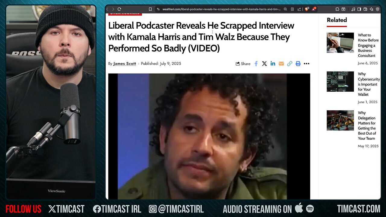 Liberal Podcast ADMITS He COVERED UP Democrat Kamala Interview To PROTECT Kamala In 2024 | Tim Pool