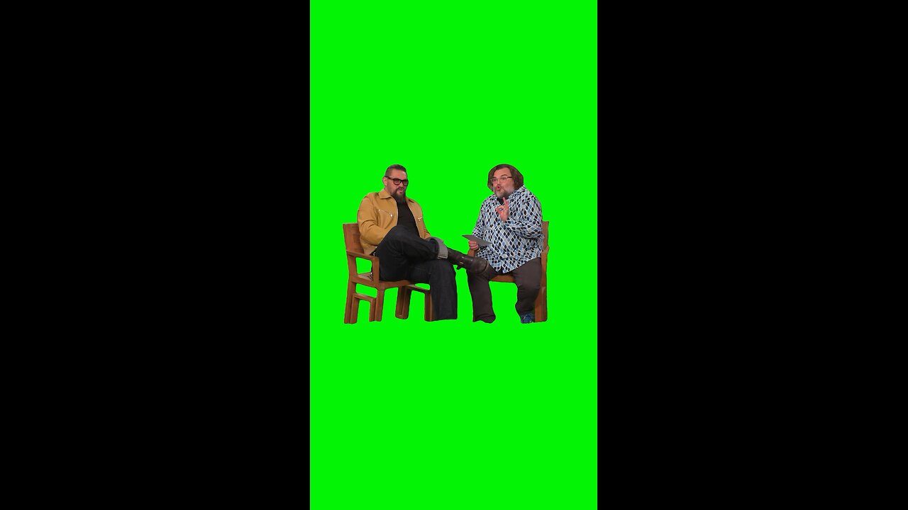 Jack Black & Jason Momoa Singing Steve’s Lava Chicken | Green Screen