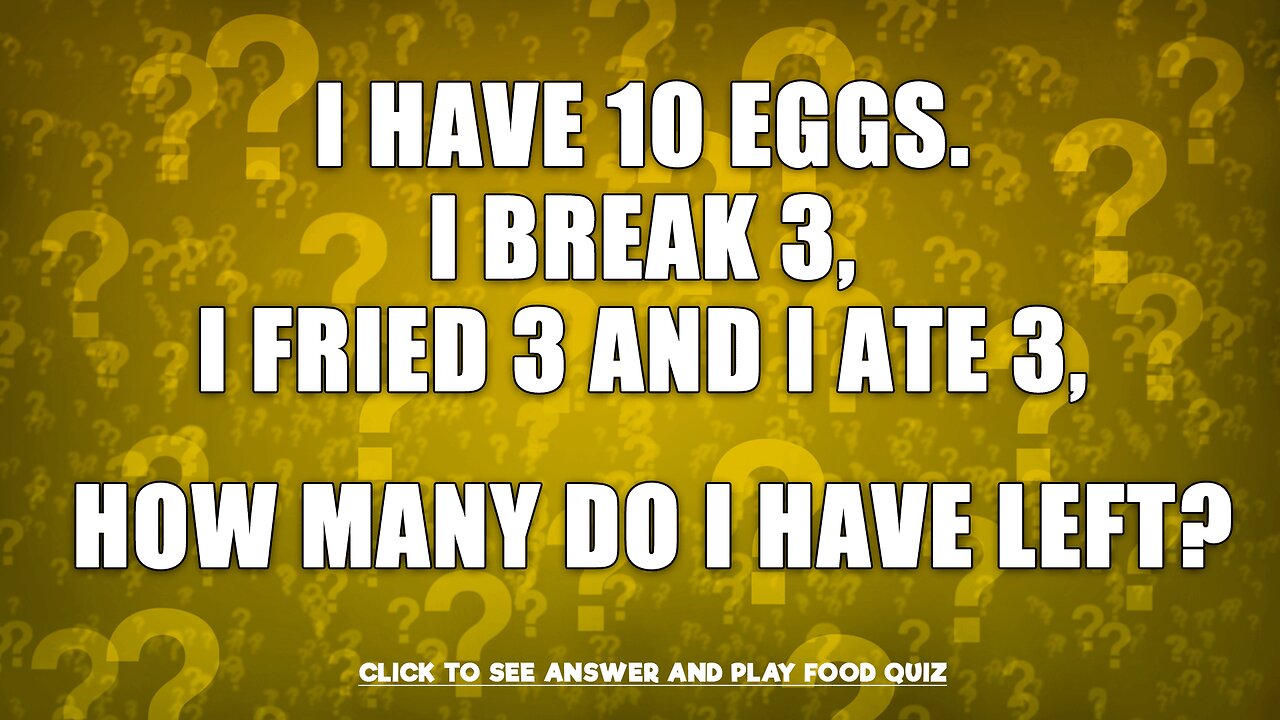 Can you solve this Food Riddle?