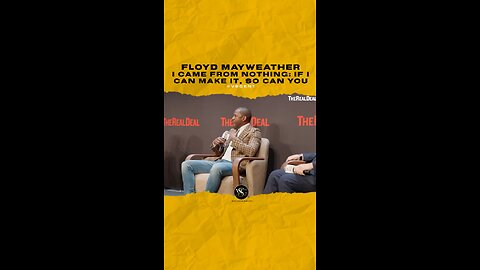 @floydmayweather I came from nothing; if I can make it, so can you. #floydmayweather 🎥 @therealdeal