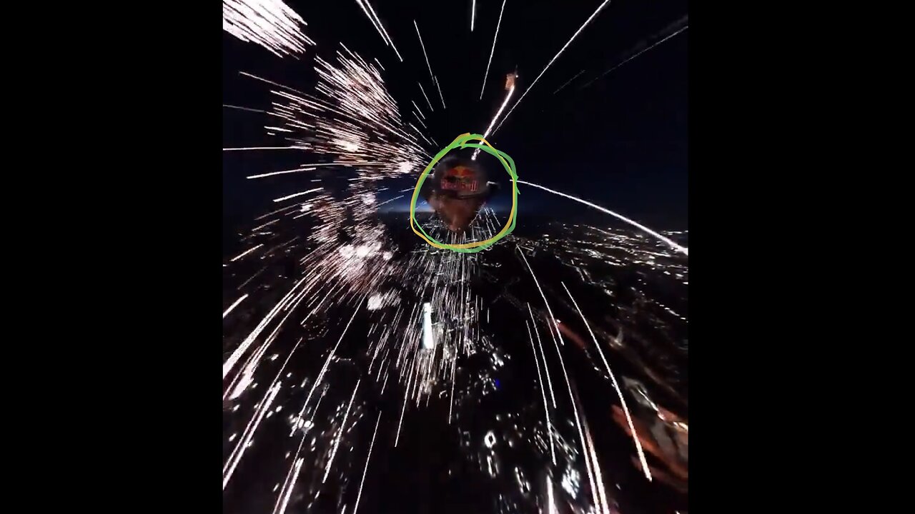 SKYDIVER SKYDIVES🌃🎆🪂📸THROUGH FIREWORKS CELEBRATION🌆🪂🎇💫