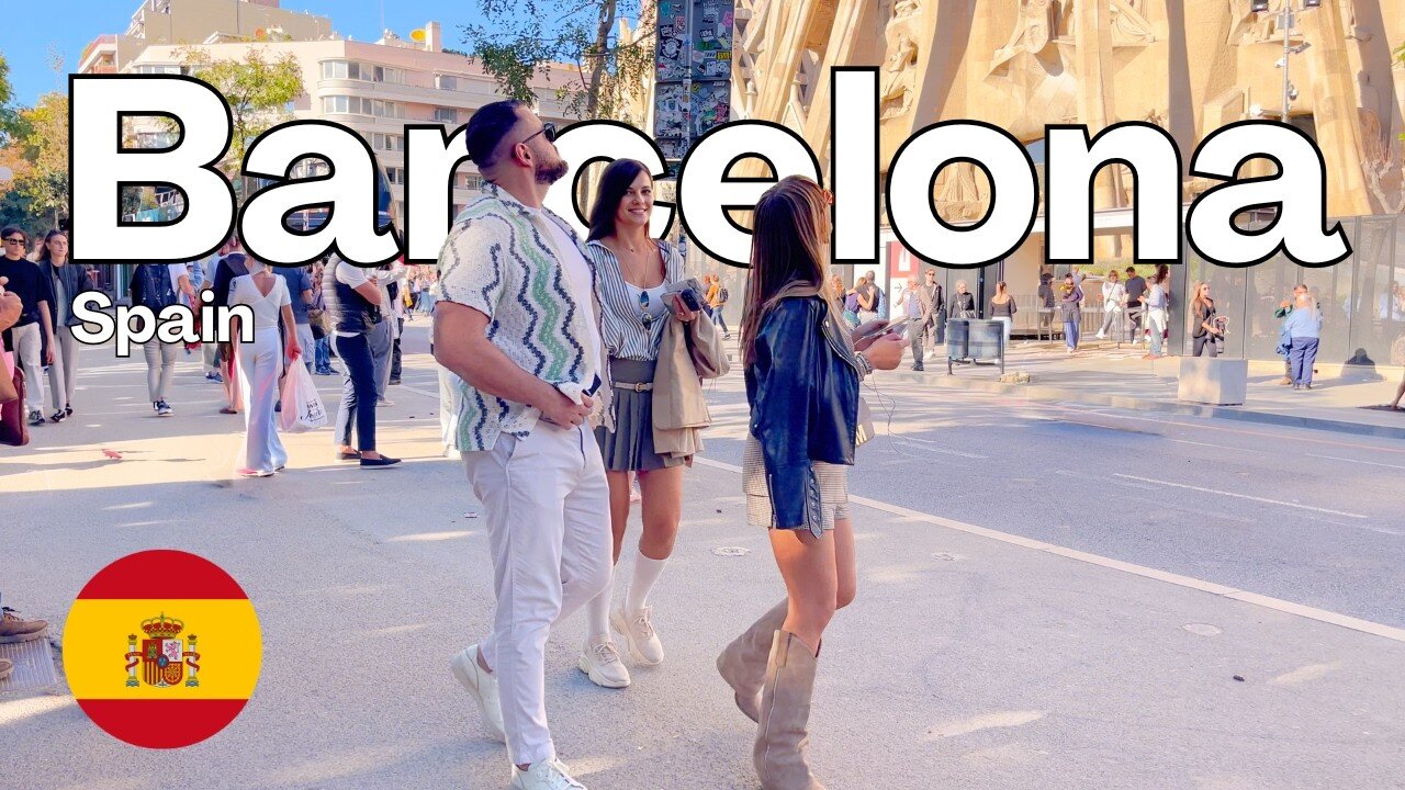 Evening BARCELONA 💃 WALKING TOUR | SPAIN | with Captions [4K]