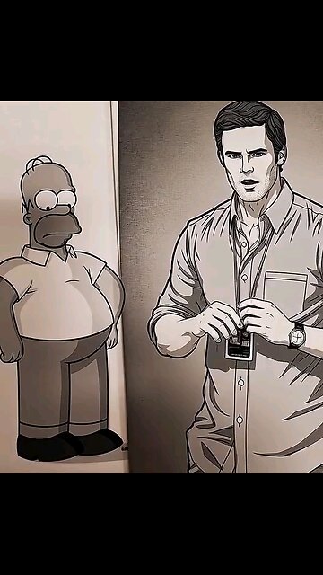 Homer Simpson confronts Dexter Morgan