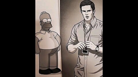 Homer Simpson confronts Dexter Morgan