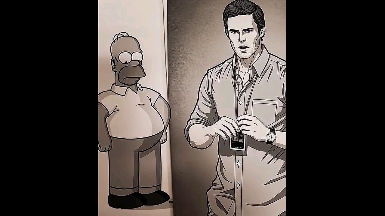 Homer Simpson confronts Dexter Morgan