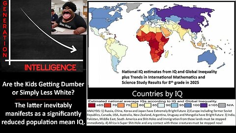 Question: Are the Kids Getting Dumber or Simply Less White? The latter inevitably manifests as a significantly reduced population mean IQ.