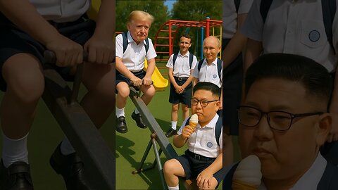 ⚖️Trump vs Kim in School Playground! Macron Mocks… and Gets Seesawed