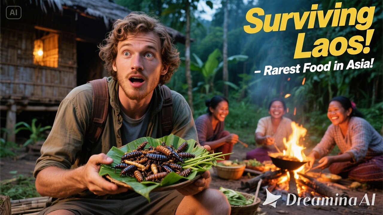 Surviving Laos!! Eating The Rarest Food in Southeast Asia!!