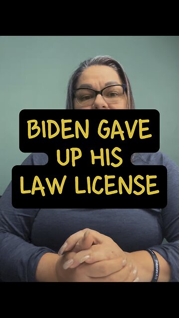 Biden Gave Up His Law License! 🙌