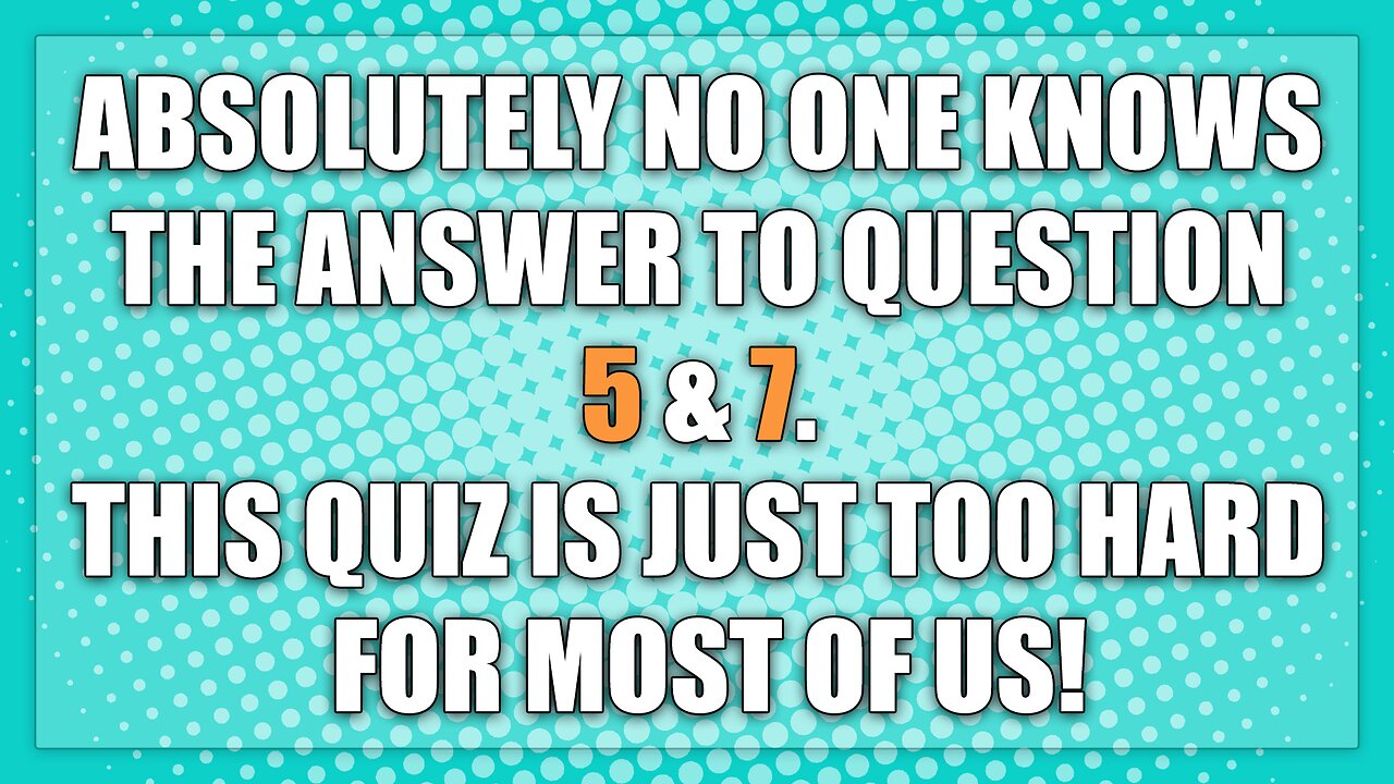 Hard Mixed Trivia Quiz