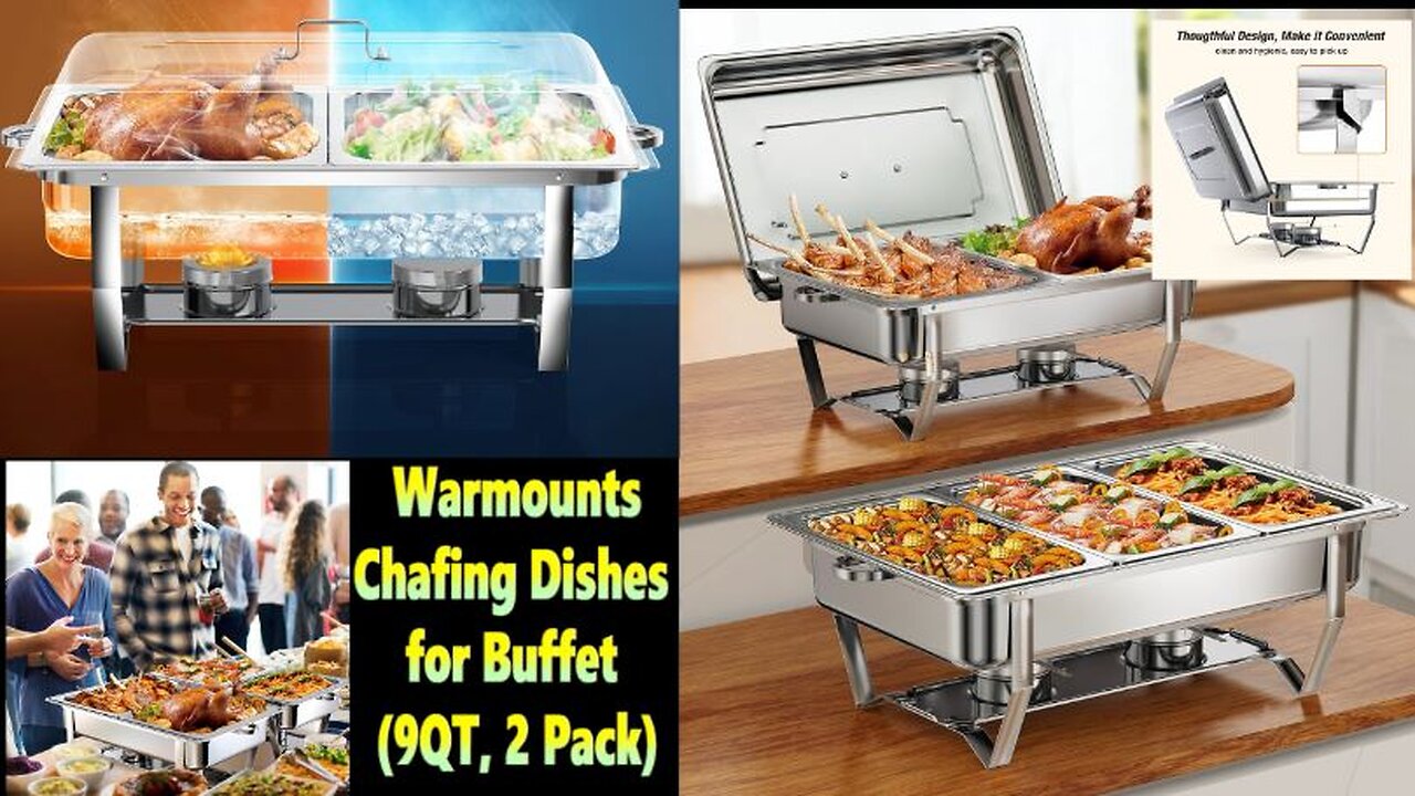 Warmount Chafing Dishes (2-Pack, 9Qt)