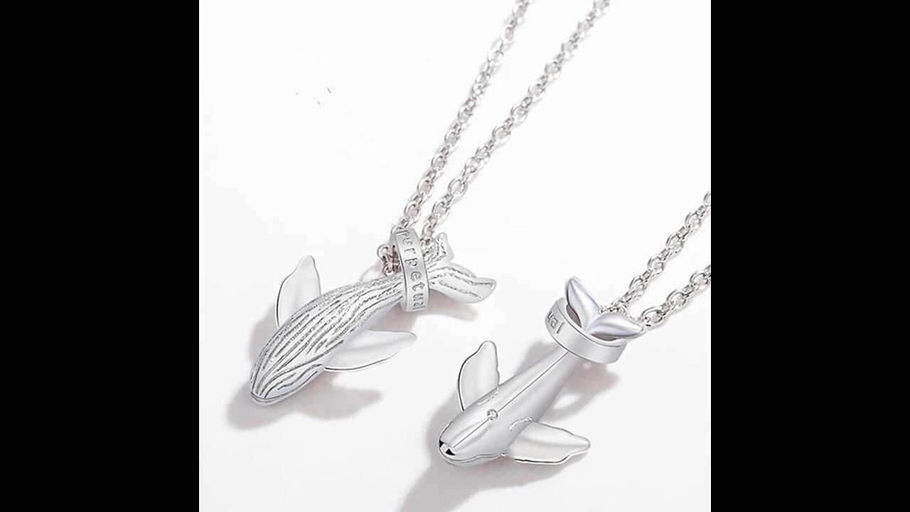 Whale Silver Couple Clavicle Chain