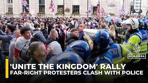 'Unite the Kingdom': Clashes in London as 110,000 join far-right rally against immigration
