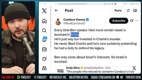 Candace Owens Accuses Ben Shapiro Of Killing Charlie Kirk | Tim Pool