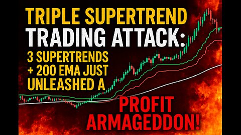 TRIPLE SUPERTREND TRADING ATTACK: 3 Supertrends + 200 EMA Just Unleashed A PROFIT ARMAGEDDON!