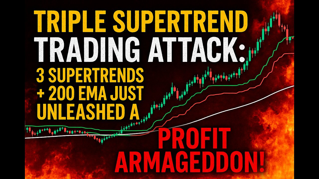 TRIPLE SUPERTREND TRADING ATTACK: 3 Supertrends + 200 EMA Just Unleashed A PROFIT ARMAGEDDON!