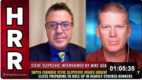 SRP24 founder Steve Slepcevic issues urgent warning - Wealthy ELITES preparing to hole up in heavily-stocked BUNKERS