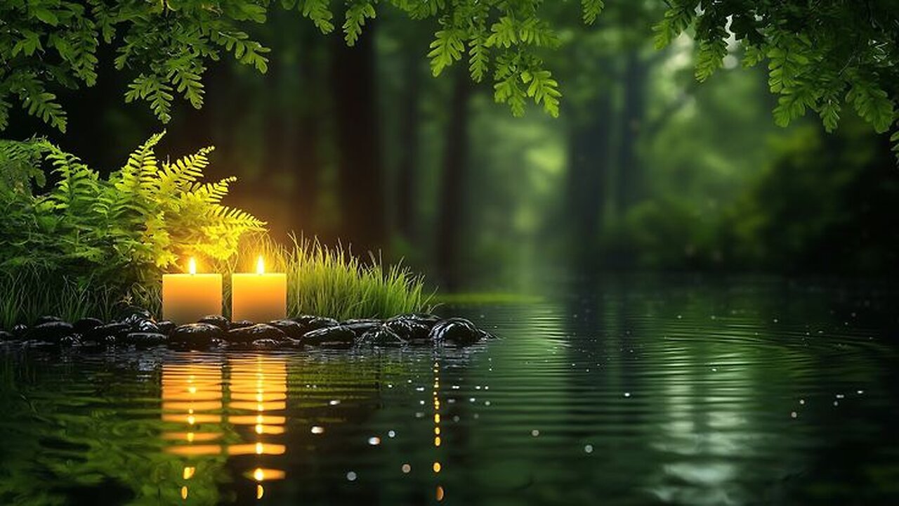Peaceful Pond with Tranquility Soft Rain Relaxing Video : 4kqulity Nature & Beauty.