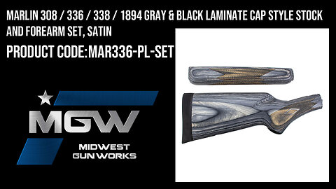 Marlin 308 / 336 / 338 / 1894 Gray & Black Laminate Cap Style Set, Satin - MAR336-PL-SET