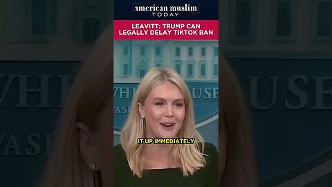 Leavitt - Trump can legally delay TikTok ban.