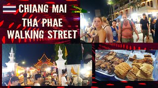 Tha Phae Walking Street - Night Market - Chiang Mai City - Sunday Walkabout - Northern Thailand TV