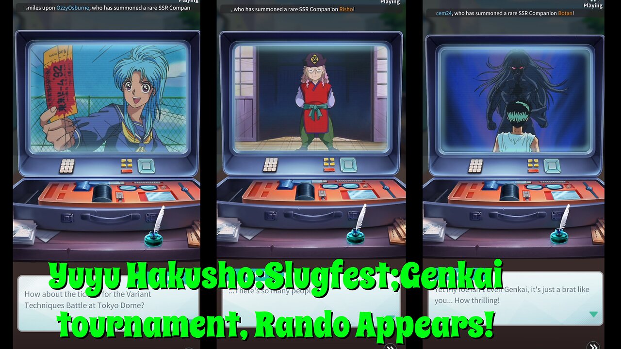 Yuyu Hakusho:Slugfest;Genkai tournament, Rando Appears!