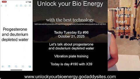 Let's talk about progesterone and deuterium depleted water Tacky Tuesday Ep 97 Oct 21, 2025