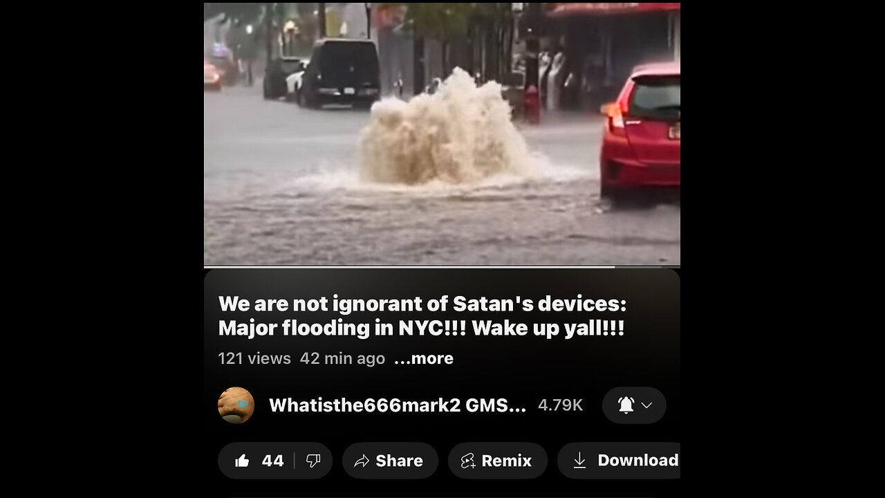 Major flooding in NYC! We are not ignorant of Satan’s devices