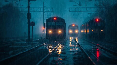 10 Hours Of Soothing 🚆Train Sounds in 🌧️Rain | Black Screen for Deep Sleep & Focus