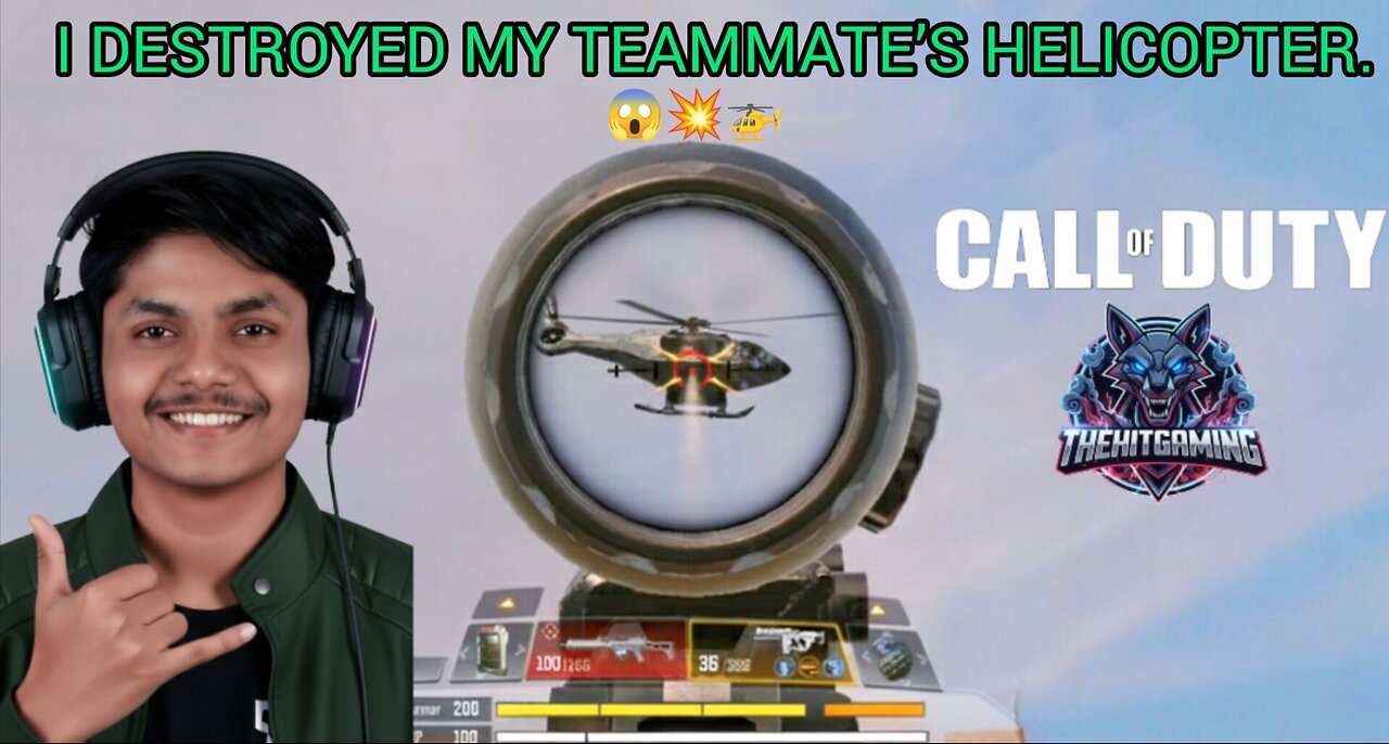 I DESTROYED MY TEAMMATE’S HELICOPTER. 🚁💥|Call of duty 🐉|Thehitgaming