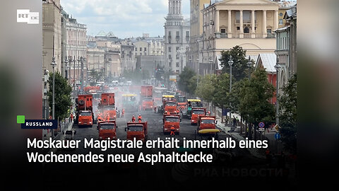 Moskauer Magistrale erhält innerhalb eines Wochenendes neue Asphaltdecke
			