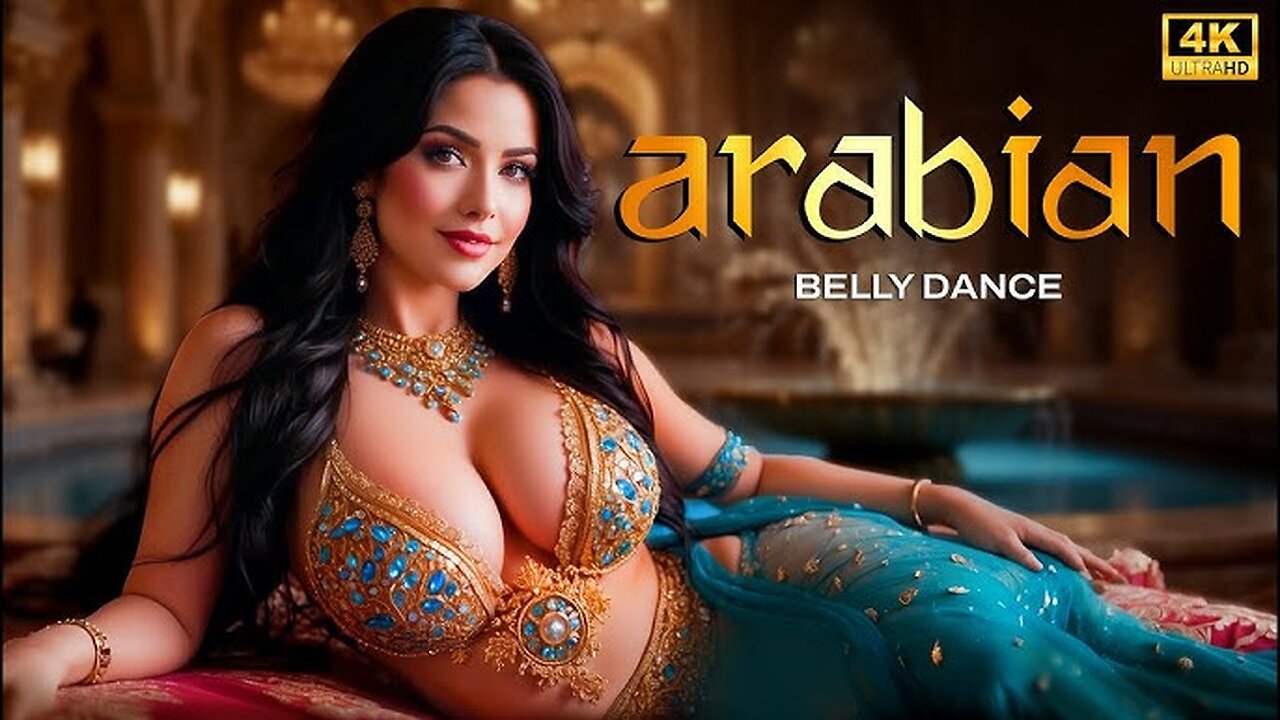 Energetic Belly Dance Performance | Mesmerizing Dubai Moonlit Nights✨AI-Enhanced Cinematic Video☺️🤩