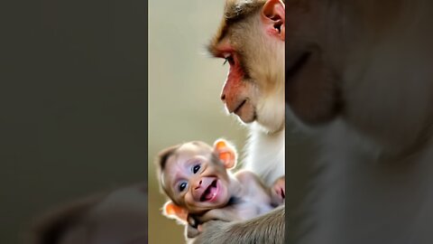 This Baby Monkey’s Reaction After Kissing His Mom Will Melt Your Heart!