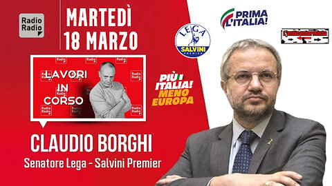 🔴 Sen. Claudio Borghi a "Lavori In Corso" su RadioRadio: audizione Draghi e risoluzione maggioranza.