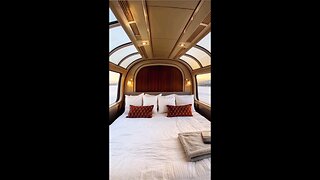 Train Cabin Vacation, Scenic Winter Journey, Resort, Panoramic, Hot Coffee, Camping Feel.