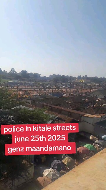 Police patrol in kitale streets during genz protest