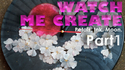 Resin Sakura Art – A Blooming Moon from Ink, Petals & Layers
