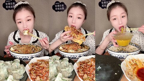 🍜🥟 Giant Noodle & Dumpling Feast 😋 | Big Bites ASMR Eating Show 🎧