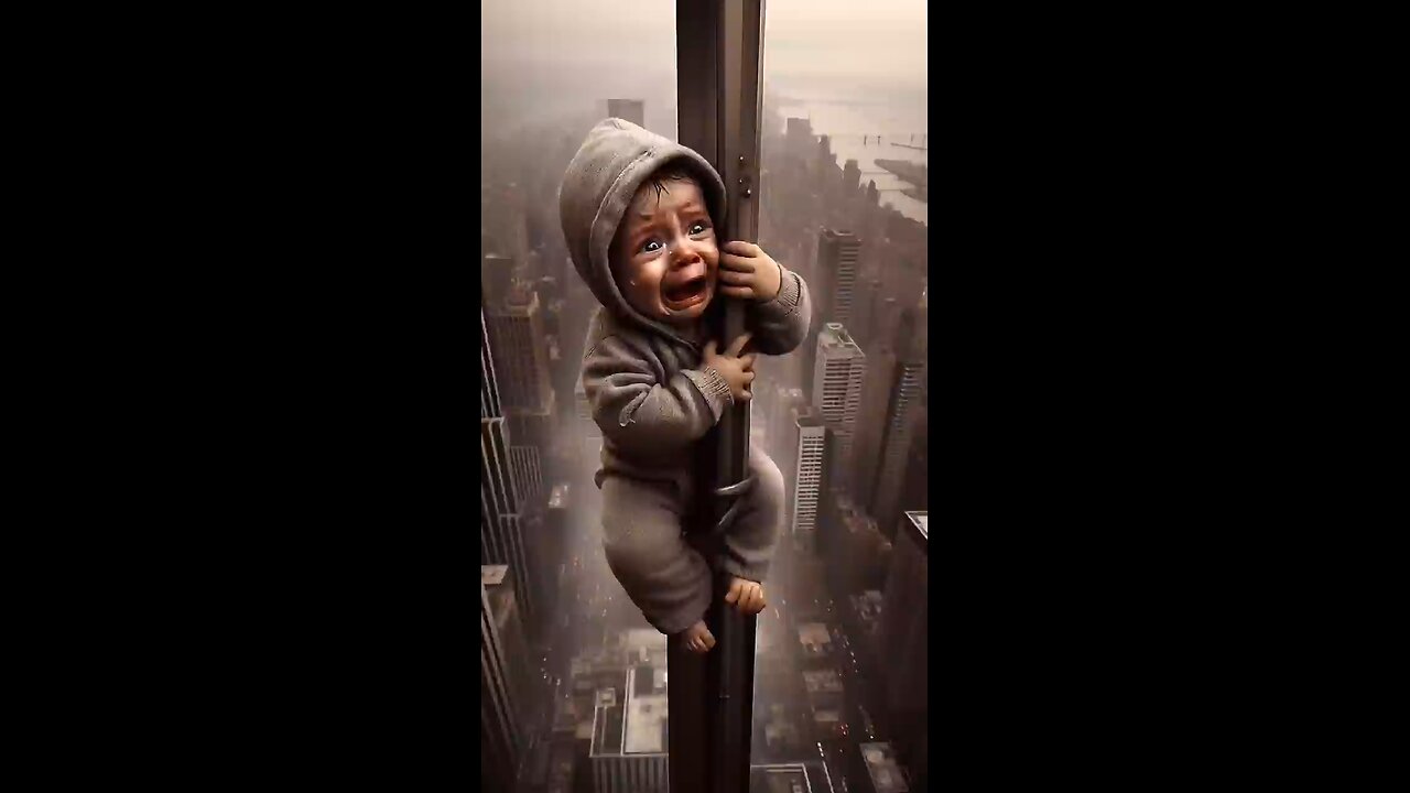 A Child's Cry Between the Clouds and Dangerš° #ai #animation #funny #cuteanimals #cartoon #shorts