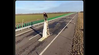 How this Russian stunt man has not been killed by one of his stunts is hard to believe. Here he is