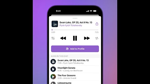 Telegram ahora te permite mostrar música en tu perfil