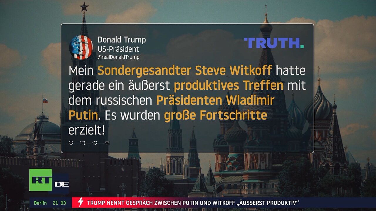 Treffen zwischen Putin und Witkoff: Trump lobt Fortschritte, verhängt aber neue Strafzölle