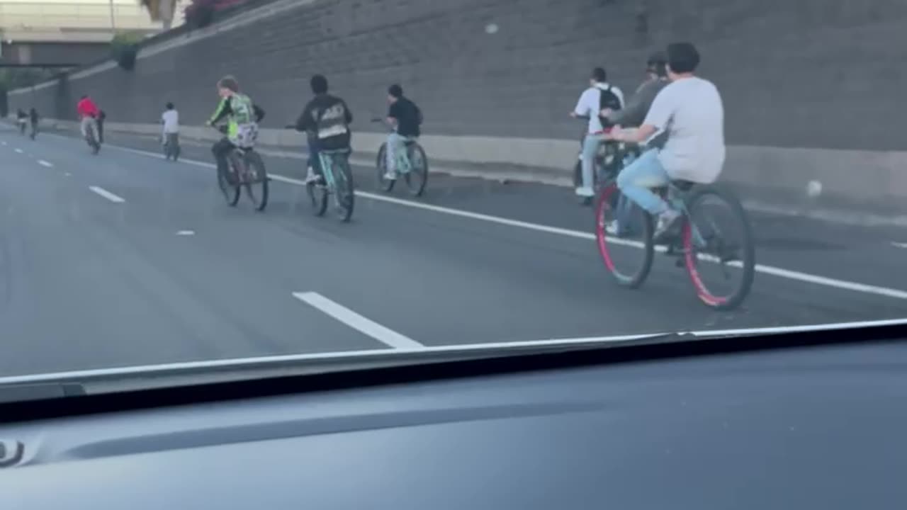 Bicycle Ride On Bay Area Interstate