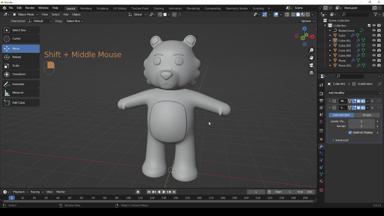 Blender basic (osito) parte2