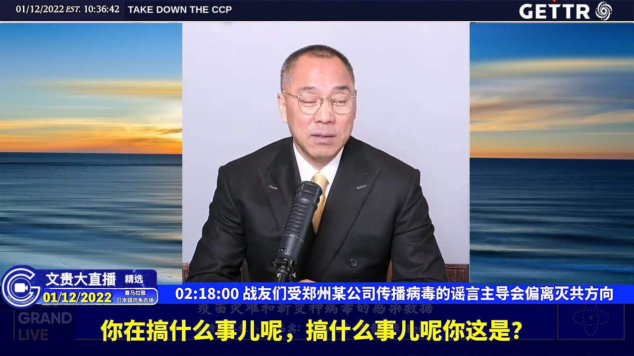 （二十七）战友们受郑州某公司传播病毒的谣言主导会偏离灭共方向【2022年01月12日文贵大直播精选】